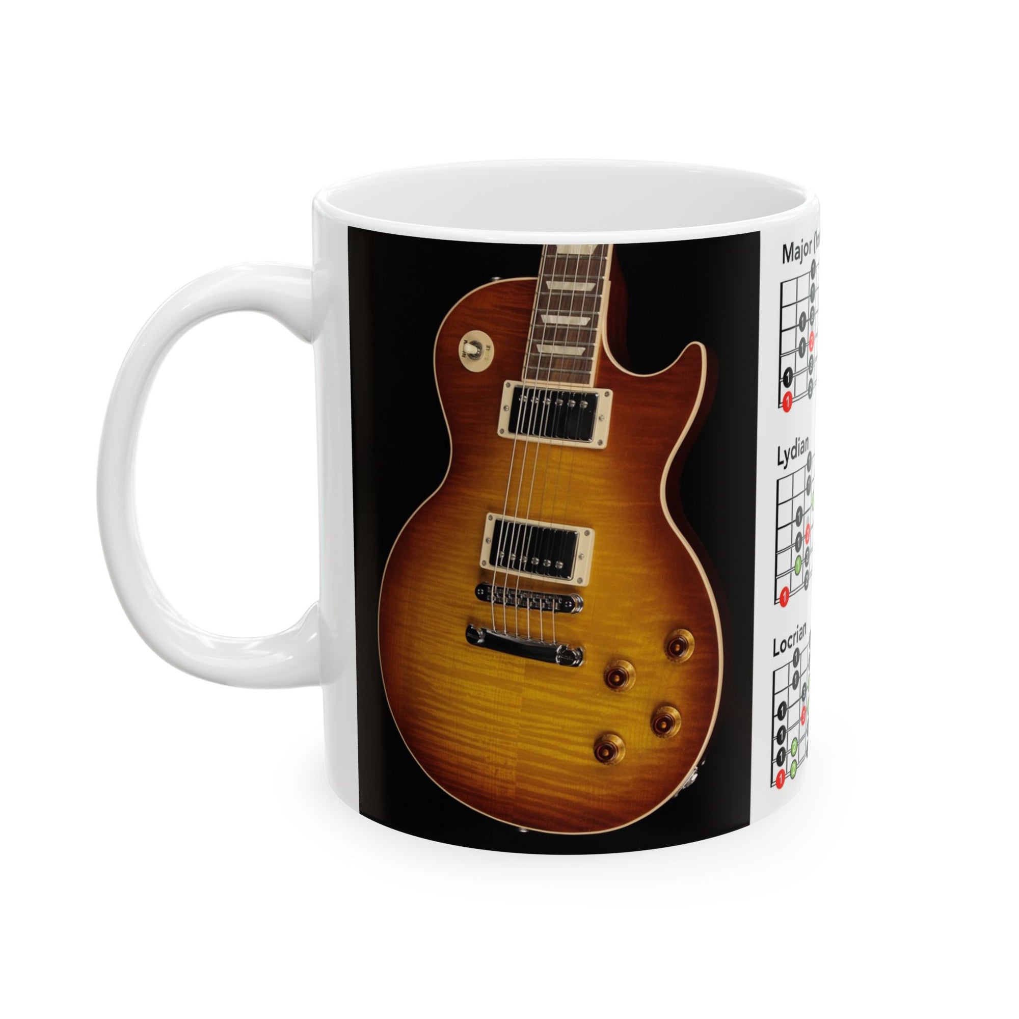 Guitar Mug with Mode Scales