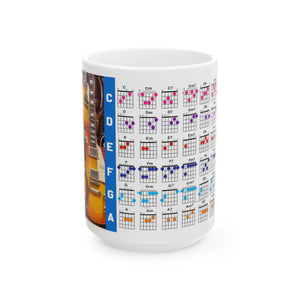 Guitar Mug with Chords