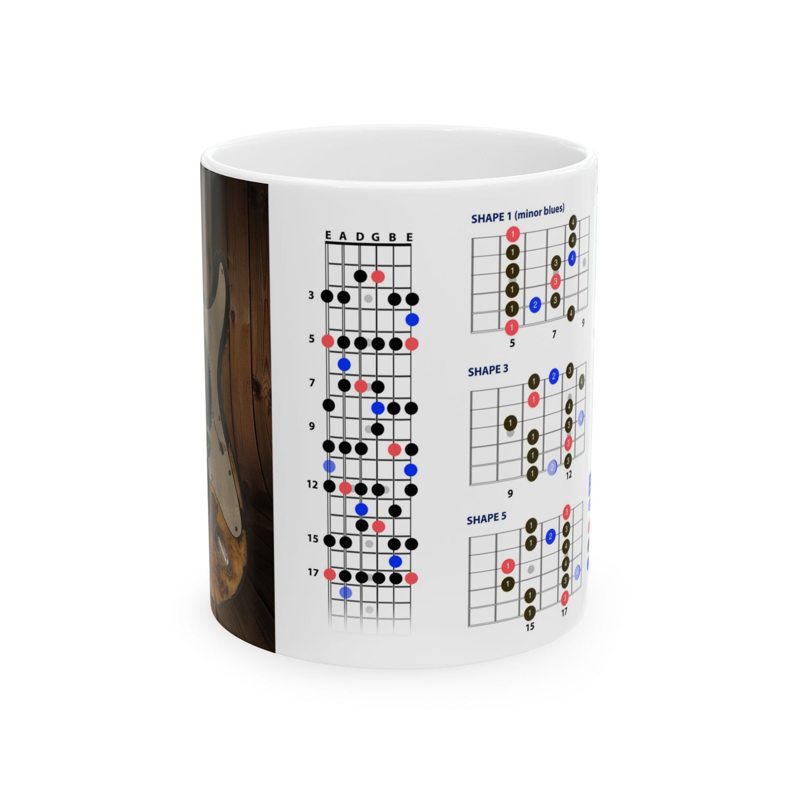 Guitar Mug with Blues Scale