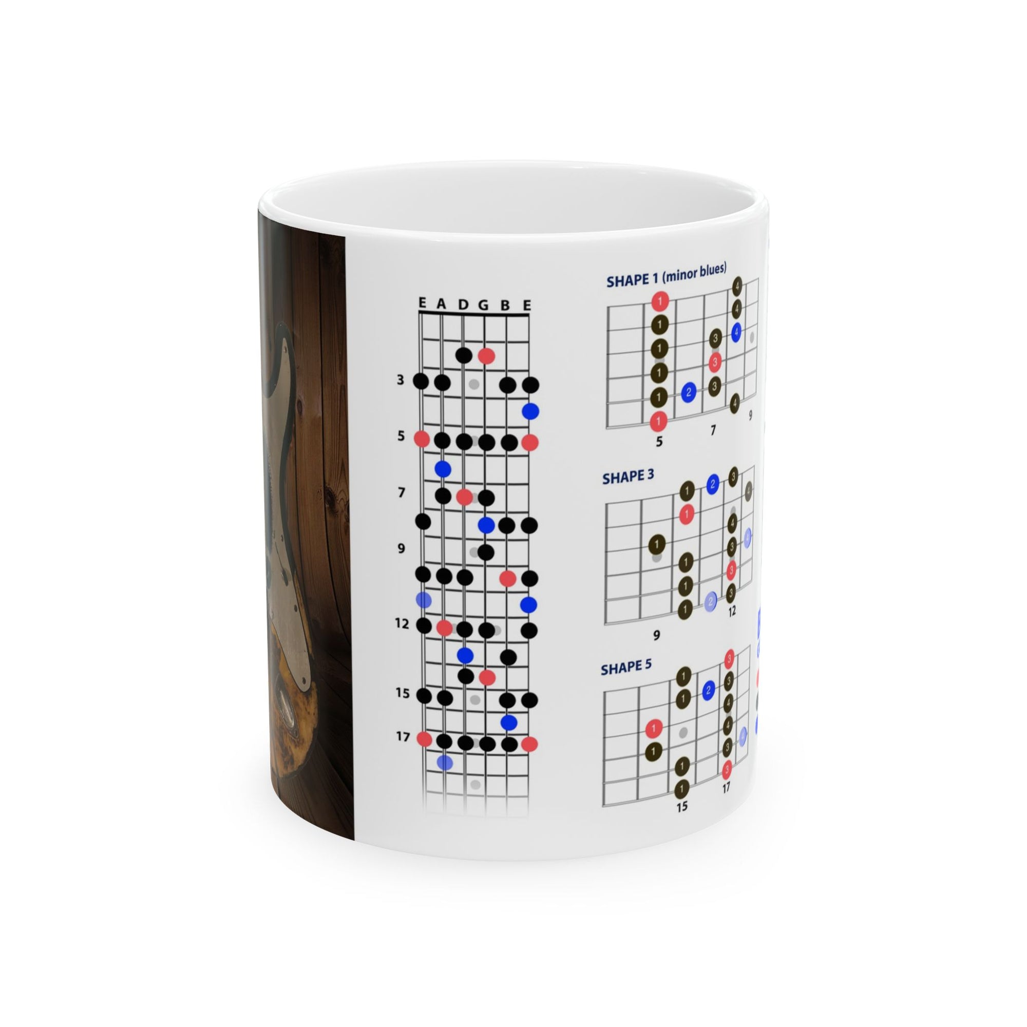 Guitar Mug with Blues Scale