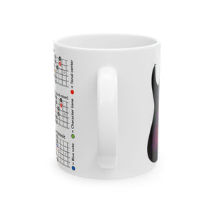 Purple Guitar with Modes Ceramic Mug 11oz
