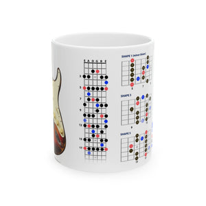 Guitar Mug with Blues Scale