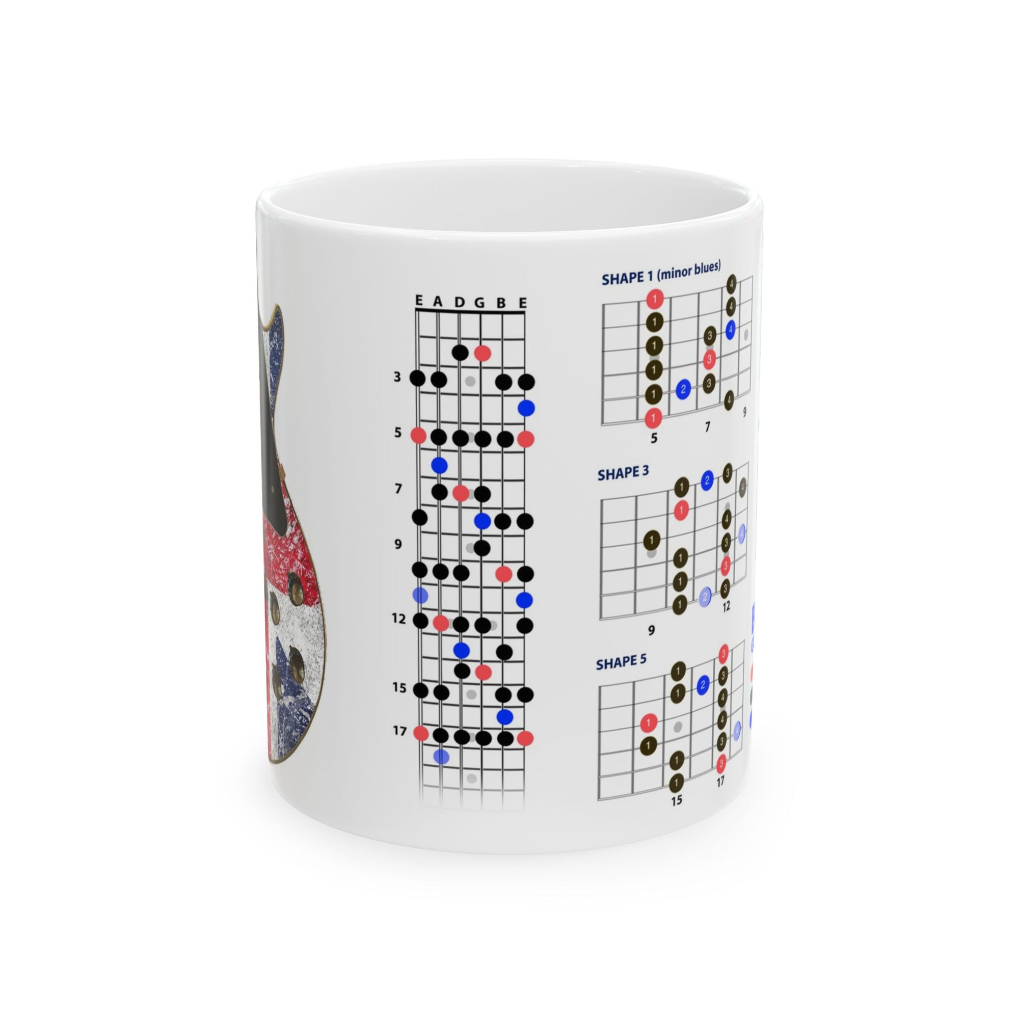 Guitar Mug with Blues Scale