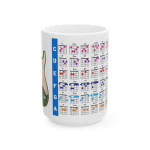 Guitar Mug with Chords