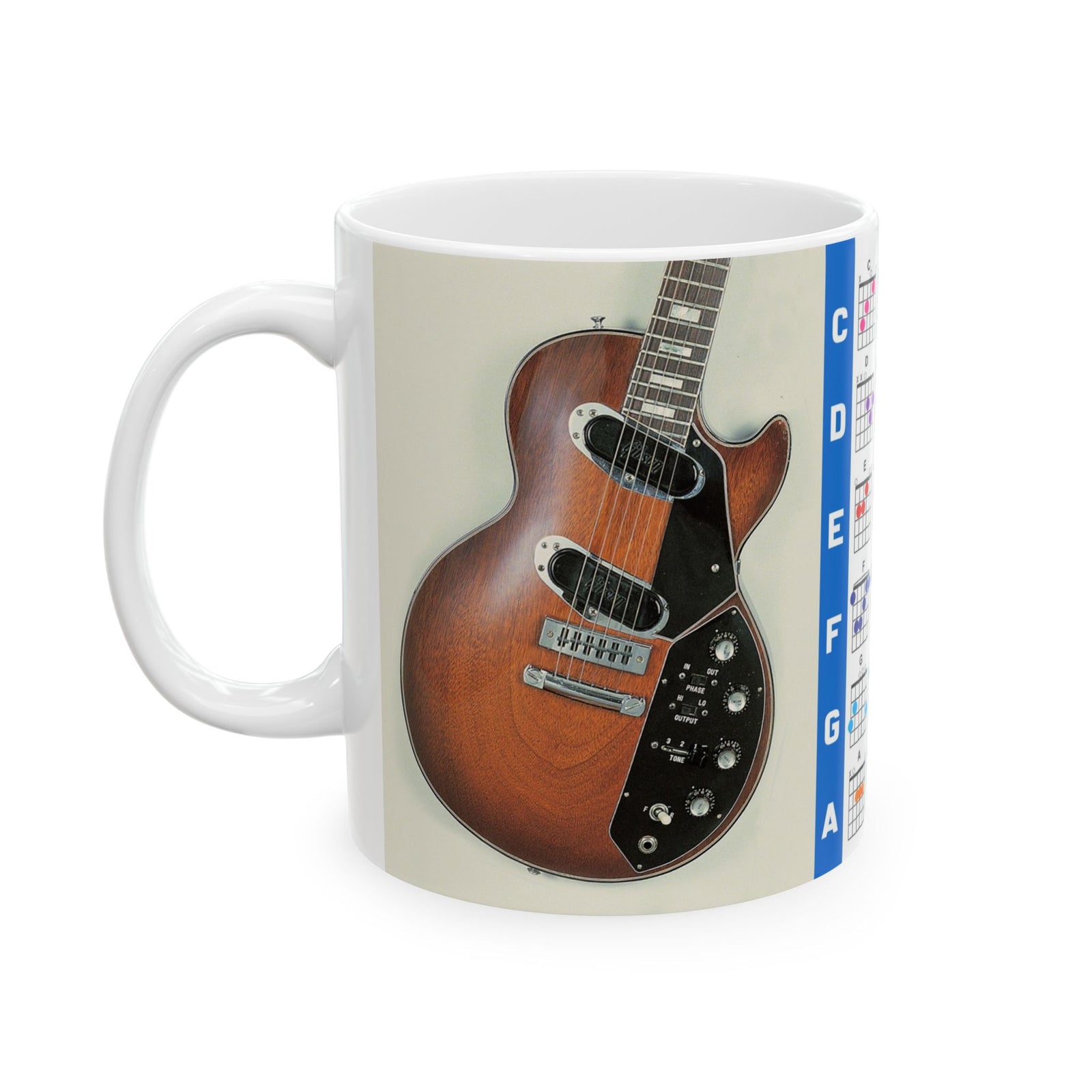 Guitar Mug with Chords