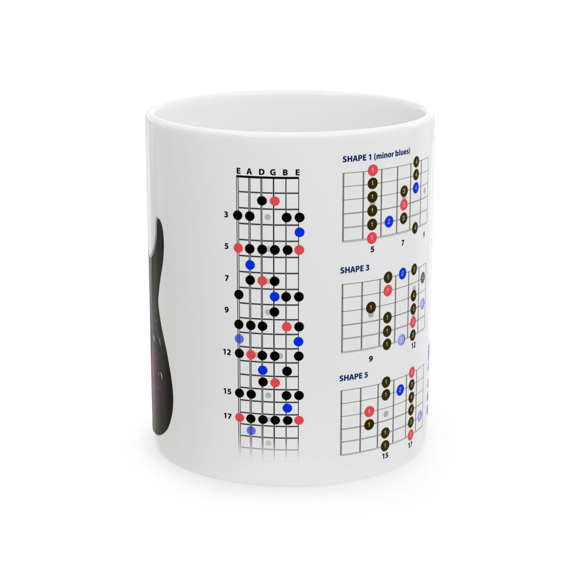 Guitar Mug with Blues Scale