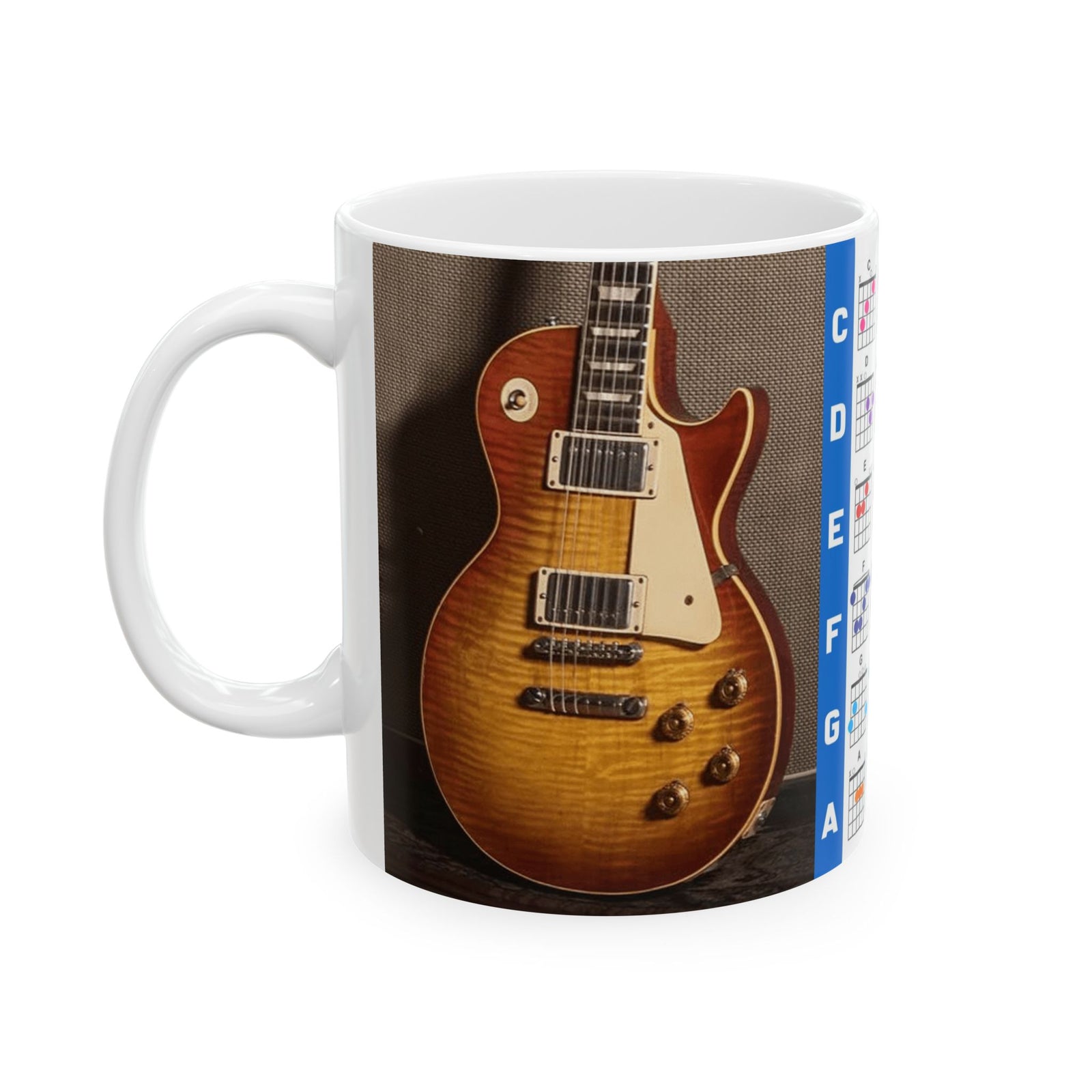 Guitar Mug with Chords